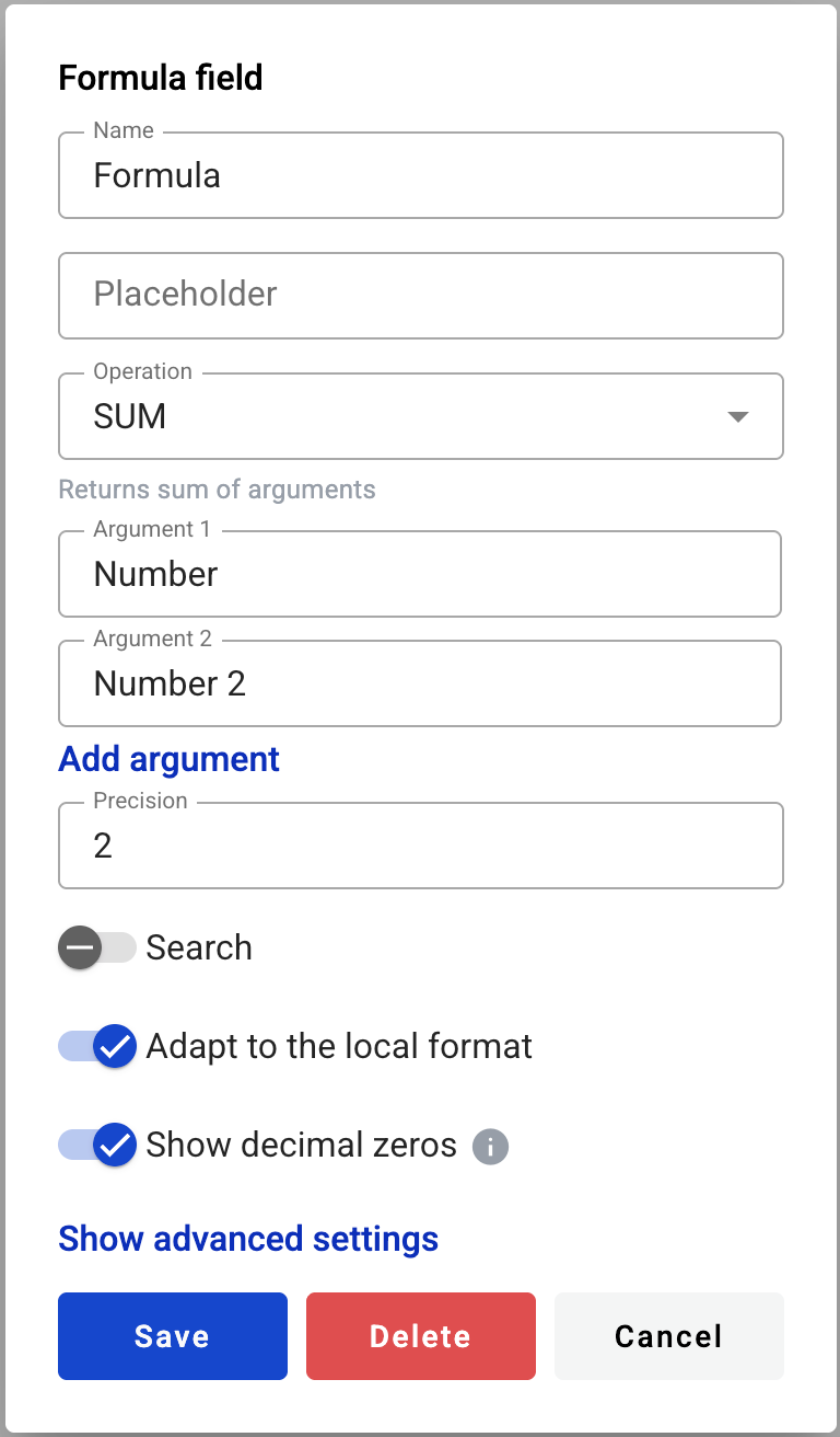Editing a formula field