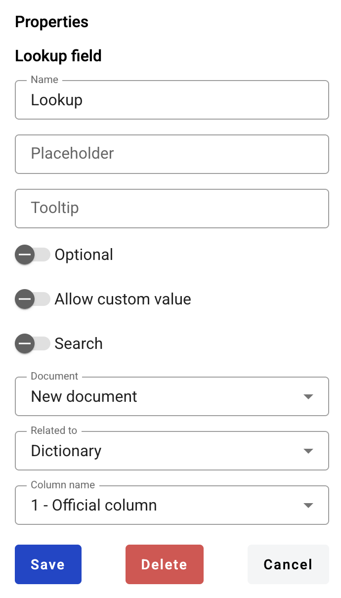 Editing a lookup field